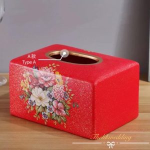 復古婚禮陶瓷方型紙巾盒
